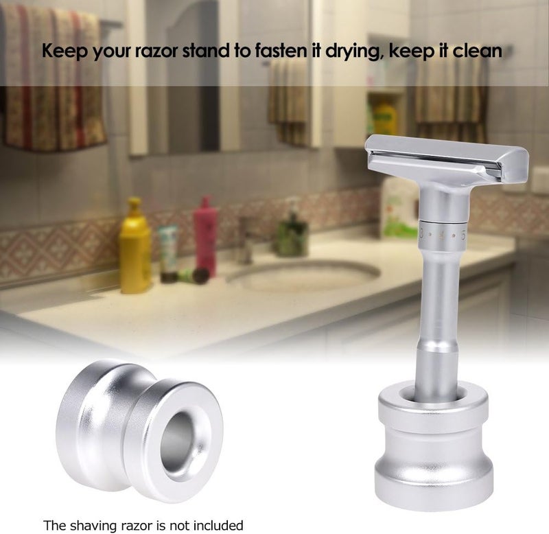 Men's Shaving Razor Stand Holder Aluminum Alloy Safety Razor Base Stand Good Thanksgiving/Christmas Gift - Image 2