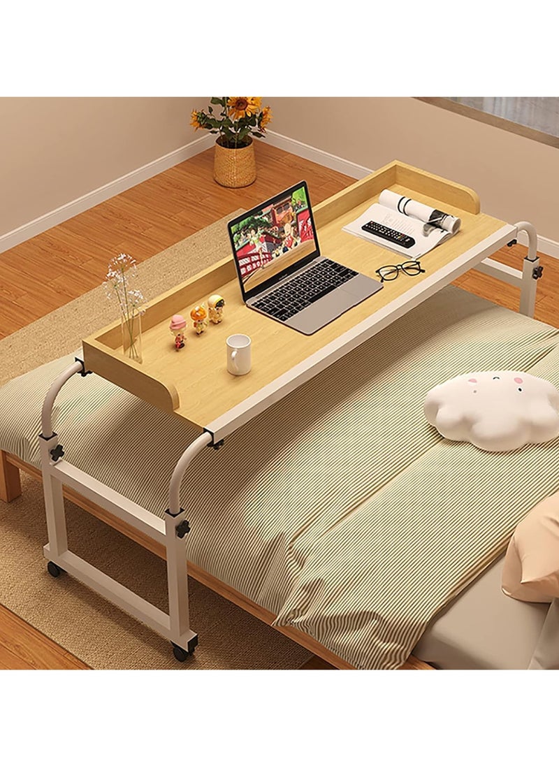 DubaiGallery Height Adjustable Mobile Table Workstation Laptop Overbed Portable Office Desk with Movable Wheels  - Image 1