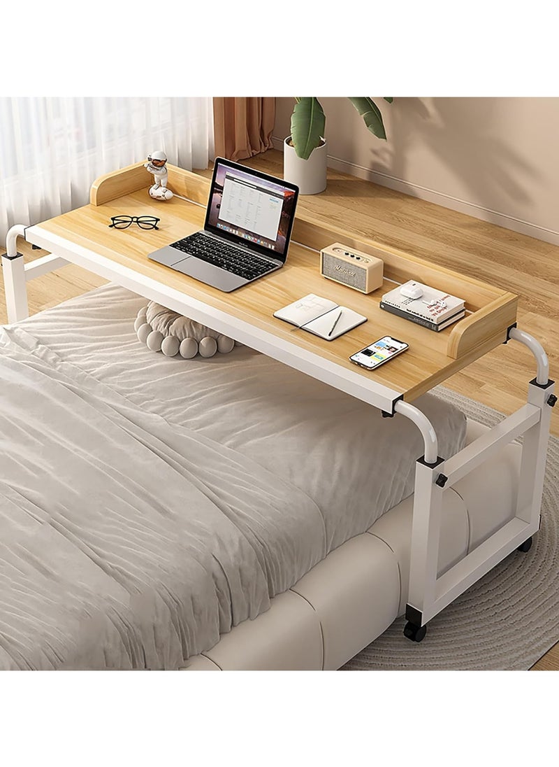 DubaiGallery Height Adjustable Mobile Table Workstation Laptop Overbed Portable Office Desk with Movable Wheels  - Image 2