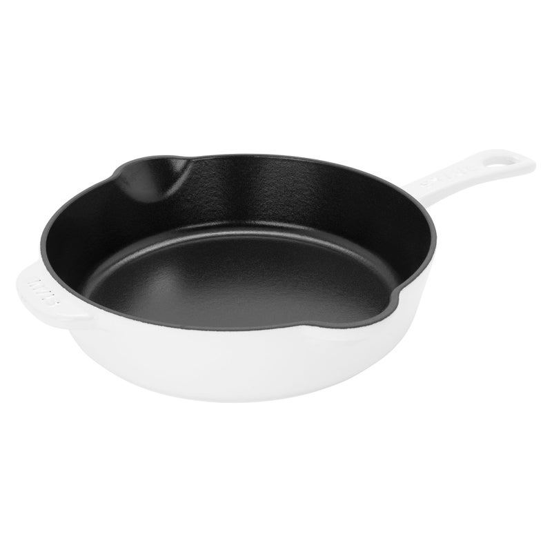 STAUB Cast Iron 85inch Traditional Deep Skillet White