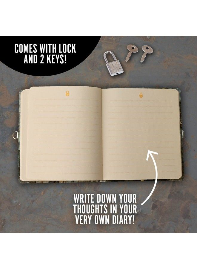 Peaceable Kingdom Keep Out 6.25" Lock And Key Lined Page Diary For Kids - Image 3