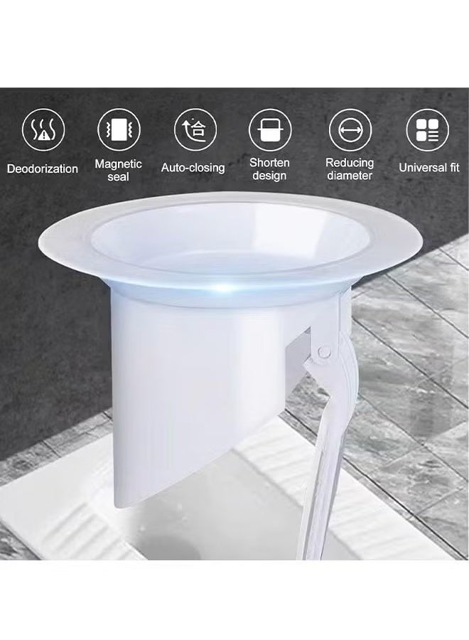 غطاء تصريف الأرضية، تصريف أرضي مضاد للروائح، تدفق خلفي مضاد للانسداد، مزيل للعرق بدون فلتر، لاستبدال سدادة حوض الحمام (غطاء تصريف الأرضية + غراء بدون مسامير + قفازات يمكن التخلص منها) - Image 5