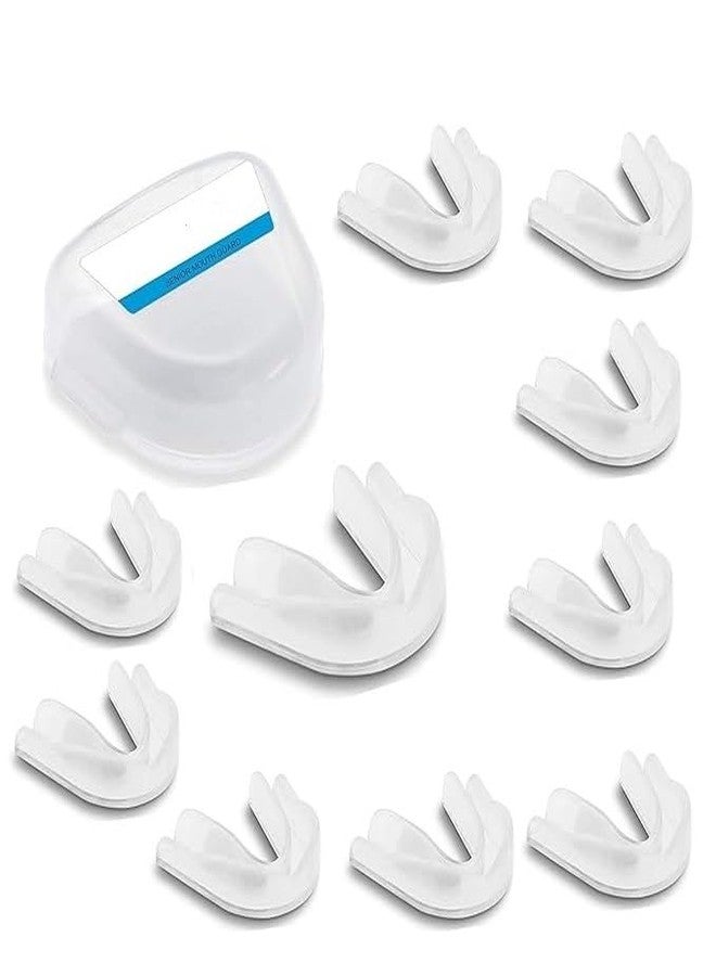 DESCTIDY Mouth Guard/Gum Shield - for boxing, MMA, rugby, muay thai, hockey, judo, karate martial arts and all contact sports Pack of 12 (Clear (White)) - Image 1