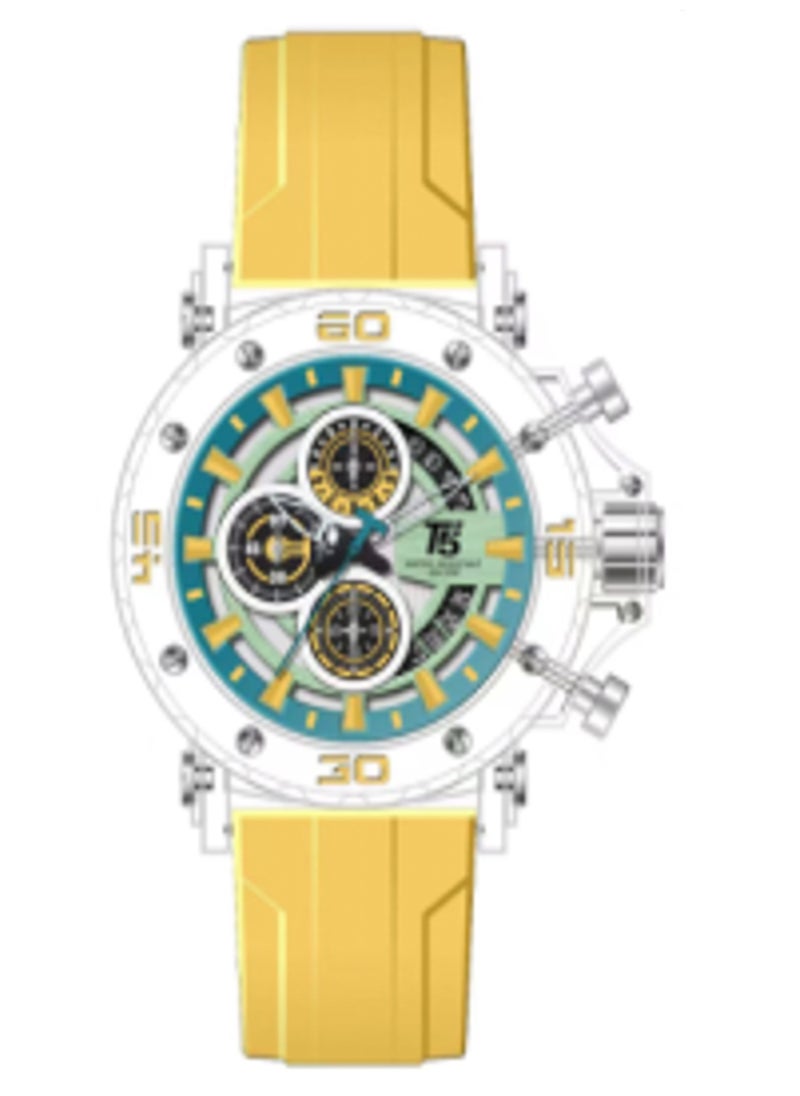 T5 - T5 Men's Chronograph Silicone strap Transparent Watch - Image 1