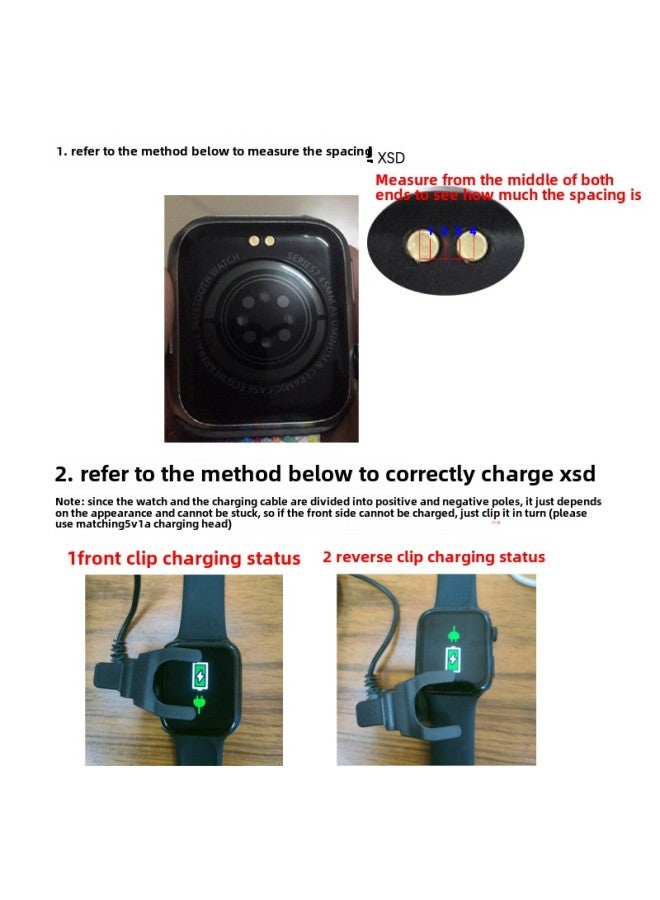 Universal Smart Bracelet Watch Universal Charger T500 HW12 Watch 23 Contact Pin Pin Data Cable Clip-Color:With Protection -2 Pins 4mm Outside Positive-Model Specifications:Universal Charging Clamp - Image 4