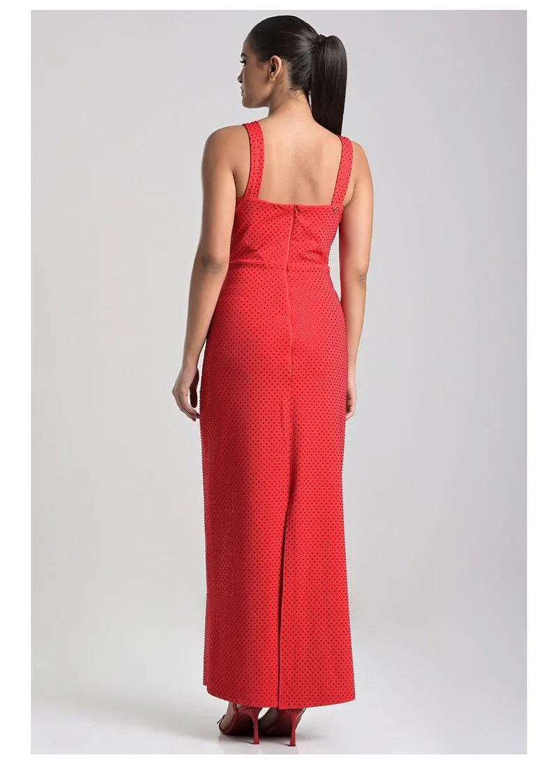 Carmen Steffens  Super Midi Luxury Red Dress for Women | Best Price UAE