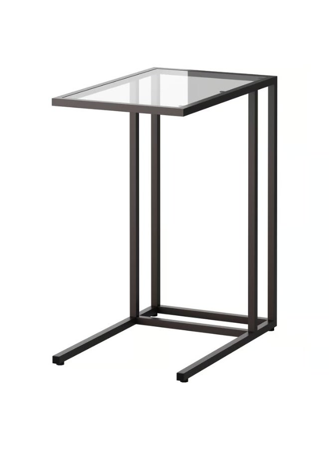 حامل حاسوب محمول - أسود بني/زجاج 35×65 سم - Image 1