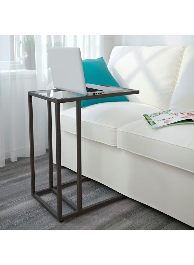 حامل حاسوب محمول - أسود بني/زجاج 35×65 سم - Image 4