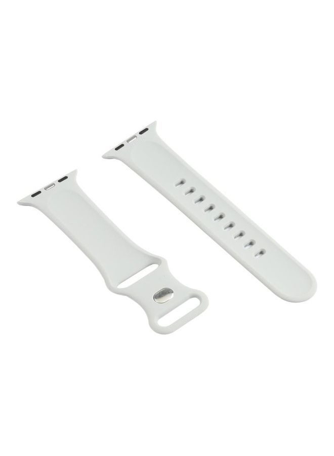 نيبمينينت سوار بديل بمسامير تثبيت مزدوجة مناسب لساعة من سلسلة 6/SE/5/4 مقاس 44 مم - 3/2/1 42 رمادي - Image 2