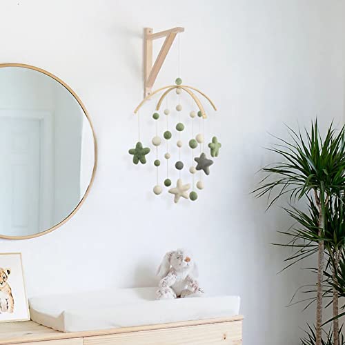 EBINGMIMA Baby Mobile for Crib - Crib Mobile for Girls, Boys - Mobile for Bassinet, Pack N Play - Boho Crib Mobile - Felt Ball Mobile - Gender Neutral Baby Mobile - Boho Nursery Decor - Image 3