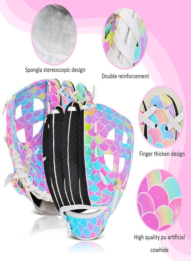 Ausletie Kids Baseball Glove,Softball Gloves,Baseball Softball Mitt for Kids Girls Toddlers, Tee Ball Glove for Training and Beginner Play, Left Hand Glove, Right Hand Throw - Image 2
