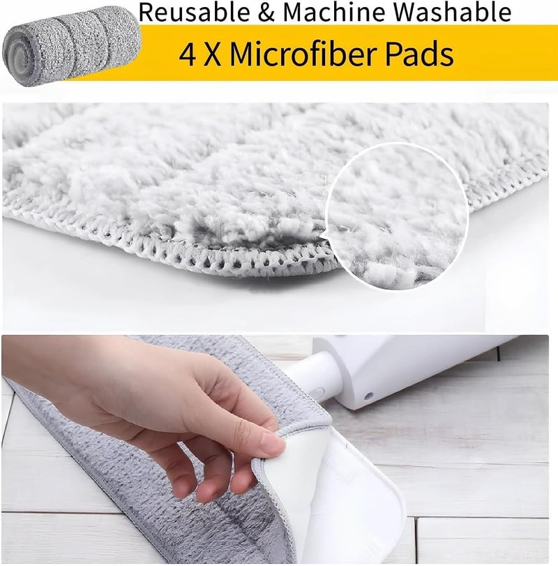 Deerma Water Spray Mop, Floormop for Hard Floor Cleaning with Microfiber Mop Pad Refills and 350ml Water Tank, 360° Rotation Flat for Home Kitchen Hard Floor-1 FREE Replacement - Image 4