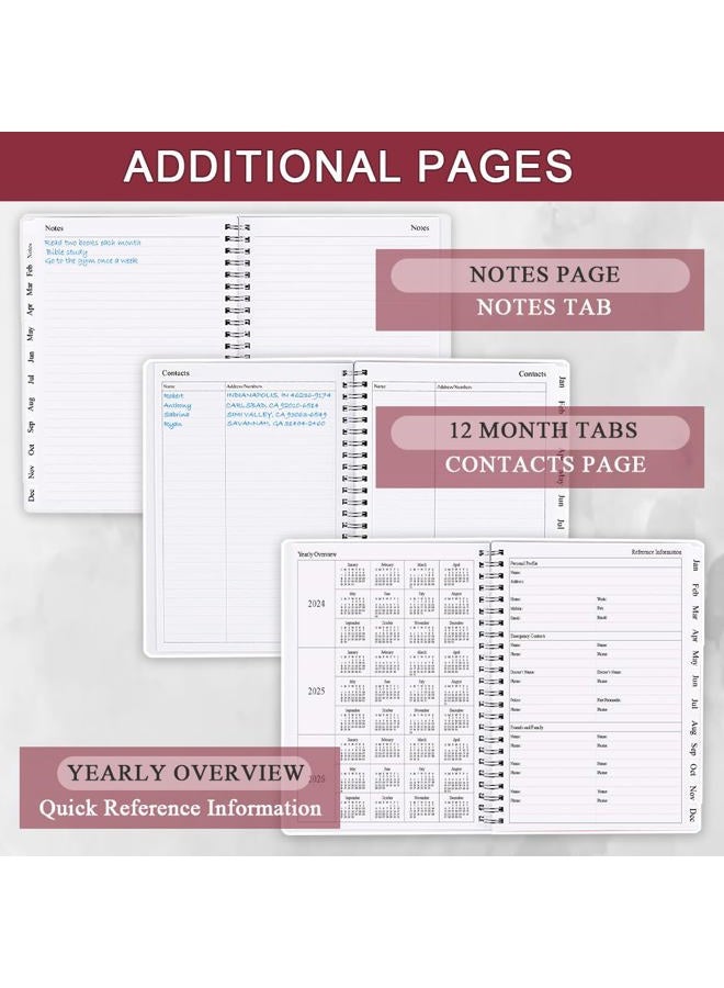 Getvow 2026 Planner - Planner 2026 from January 2026 - December 2026, Monthly and Weekly Calender with 12 Tabs, 8.5" x 11", Pink Watercolor - Image 4