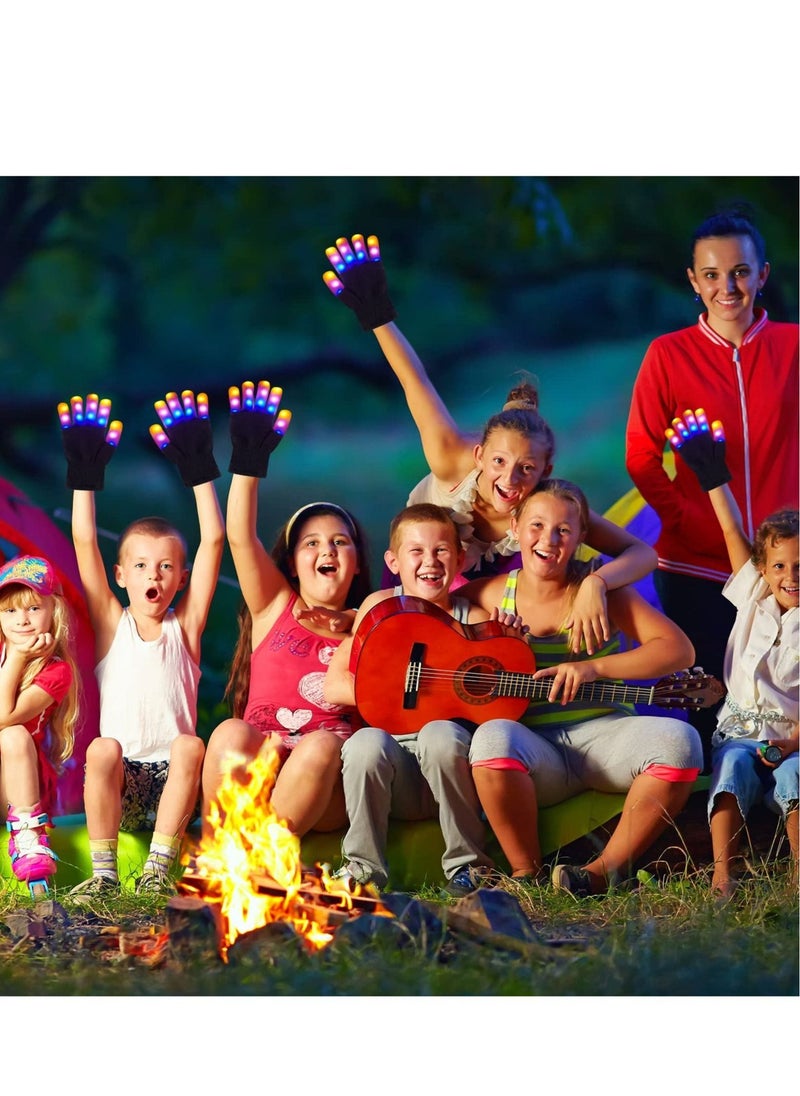 Generic - Light up Gloves Set LED Finger Gloves for Adults LED Flashlight Gloves and Shoe Laces Cool Fun Toys for Kids Boys Girls Costumes Party - Image 1