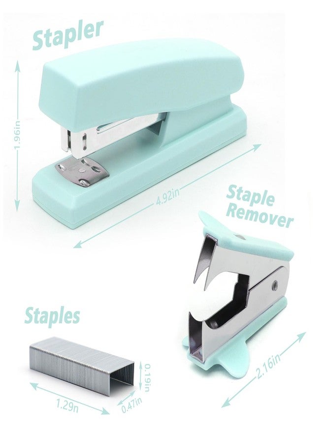 UPSIME Green Office Stapler, 25 Sheet Capacity with 2000 Staples and Staple Remover, Desktop Stapler,Green Office Supplies for Students and Office Clerks - Image 2