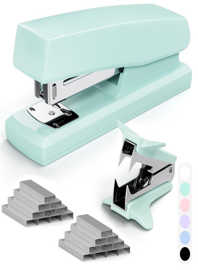 UPSIME Green Office Stapler, 25 Sheet Capacity with 2000 Staples and Staple Remover, Desktop Stapler,Green Office Supplies for Students and Office Clerks - Image 1