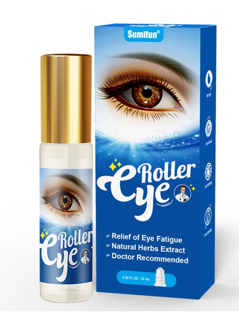 Sumifun (10ml) Eye protection roller ball, eye massage roller ball to relieve eye fatigue - Image 1