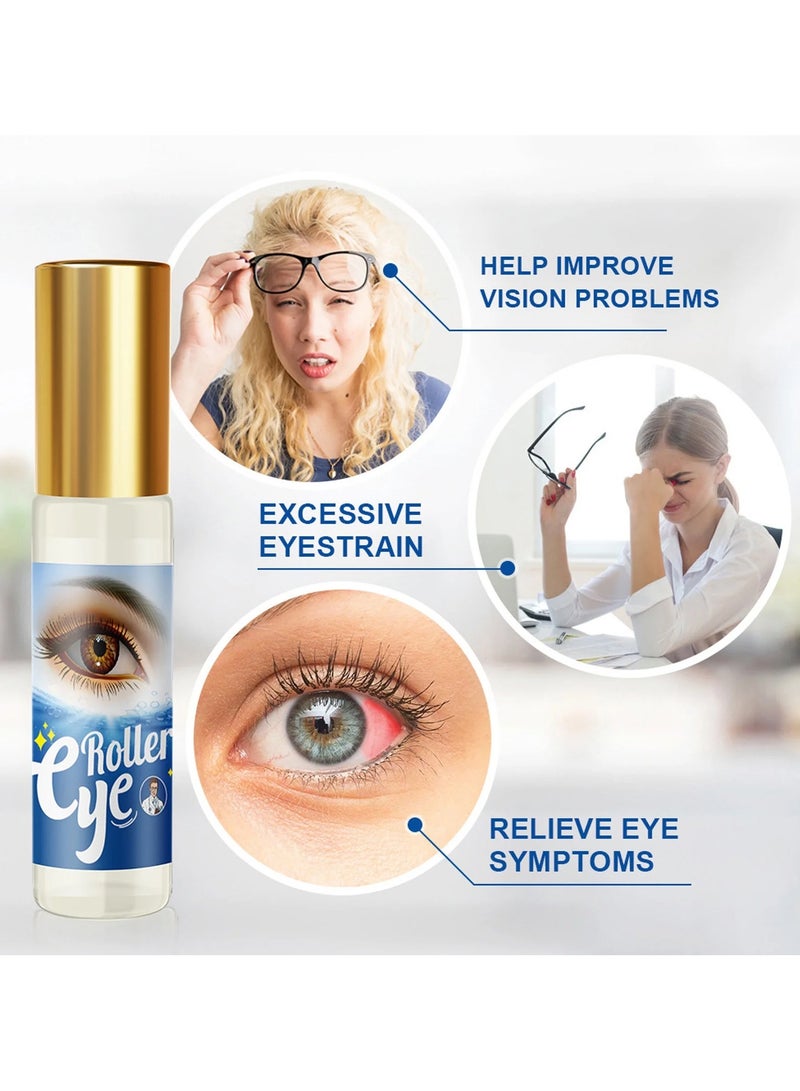 Sumifun (10ml) Eye protection roller ball, eye massage roller ball to relieve eye fatigue - Image 3