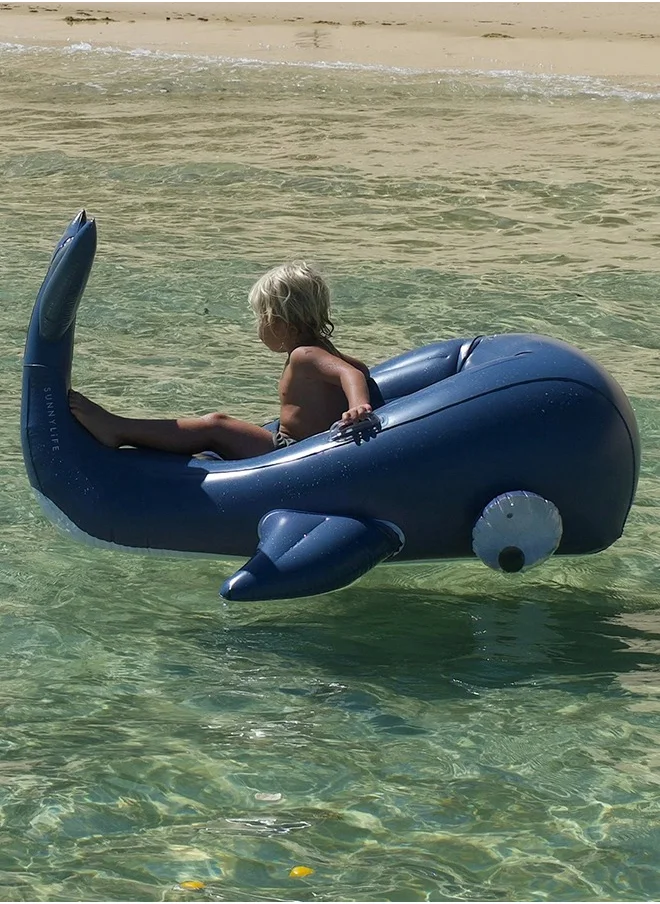 SUNNY LIFE Luxe Ride-On Float - Moby Dick Navy