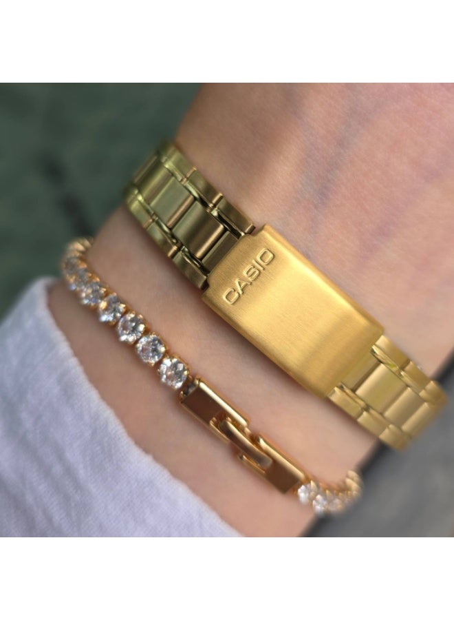 Casio LTP-V006G-9BUDF Women’s Gold-Tone Stainless Steel Analog Watch – Champagne Dial with Roman Markers - Image 5