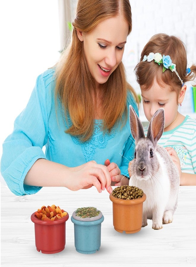 XIHIRCD مجموعة أكواب تكديس XIHIRCD مكونة من 8 قطع للأرانب، ألعاب تعشيش متعددة الألوان قابلة لإعادة الاستخدام للأرانب والخنازير الغينية، ألعاب إثراء للحيوانات الأليفة الصغيرة لإخفاء الطعام واللعب. - Image 3