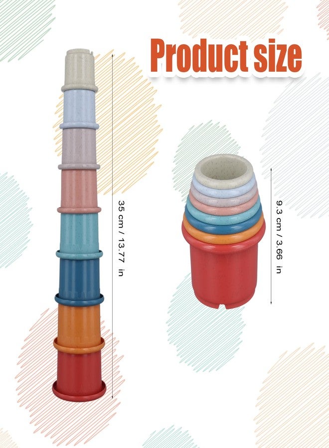 XIHIRCD مجموعة أكواب تكديس XIHIRCD مكونة من 8 قطع للأرانب، ألعاب تعشيش متعددة الألوان قابلة لإعادة الاستخدام للأرانب والخنازير الغينية، ألعاب إثراء للحيوانات الأليفة الصغيرة لإخفاء الطعام واللعب. - Image 2