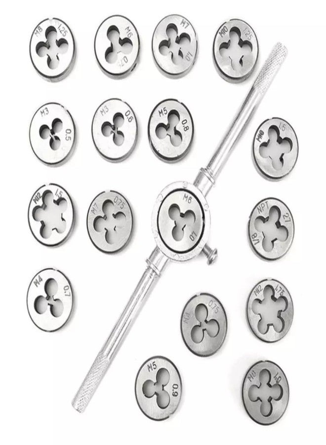VTH WITH TAGLINE ABSOLUTE TOOLING SOLUTIONS مجموعة VTH® المكونة من 40 قطعة من أدوات اللولبة والقطع | طقم أدوات لولبة متري من الفولاذ الكربوني مع مفاتيح ربط وحقيبة | قاطع لولبة للمعادن، وإصلاح السيارات، والاستخدام المنزلي، وورش العمل - Image 4