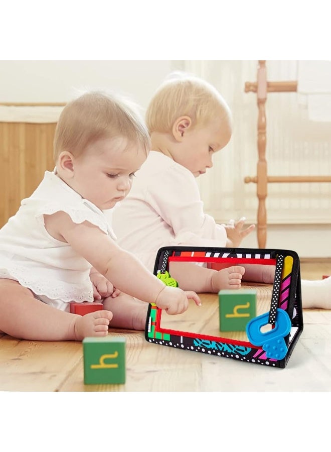 teytoy Tummy Time Mirror Infant Toys Newborn Toys 0-3 Months Brain Developmental Baby Mirror Tummy Time Toys Black and White High Contrast Baby Toys 4 6 9 12 Month Boys Girls Crawling Sensory Toy - Image 4