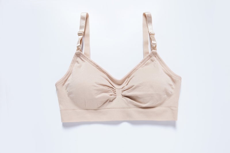 Cotton Adjustable Nursing Bra Top Buckle Wireless Underwear Pregnant Women Non-Drooping Nursing Bra With Breast Pad - Image 1