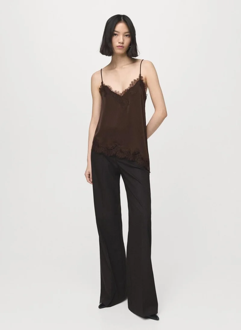 MANGO Lace top
