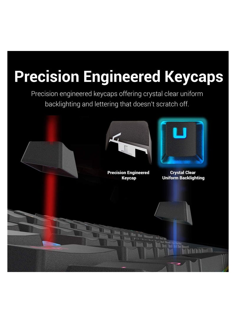 REDRAGON - REDRAGON K552 RGB black Gaming Mechanical Keyboard with Blue Switch - Image 1