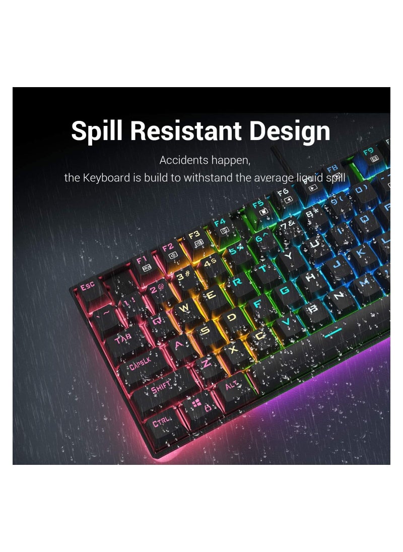 REDRAGON - REDRAGON K552 RGB black Gaming Mechanical Keyboard with Blue Switch - Image 1