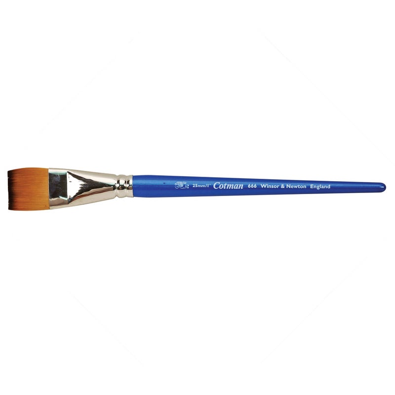 Winsor Newton Winsor & Newton Cotman Water Colour Series 666 Short Handle Synthetic Brush, SH 1"