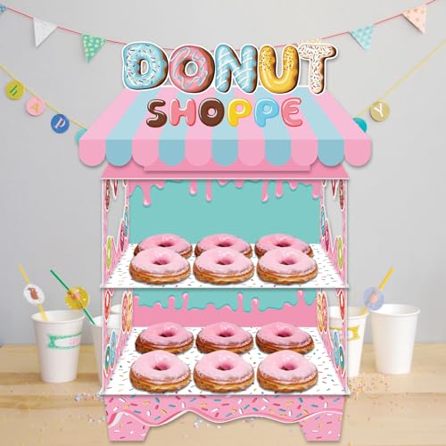 KALEFO Donut Birthday Party Decorations Stand for Dessert Table Decoration Supplies Favors Cupcake Baby Shower Decor - Image 2