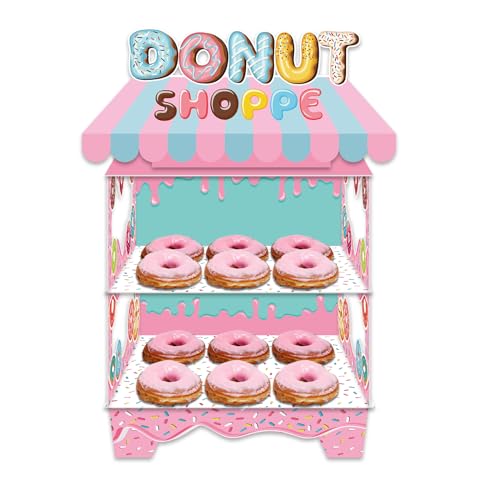 KALEFO Donut Birthday Party Decorations Stand for Dessert Table Decoration Supplies Favors Cupcake Baby Shower Decor - Image 1