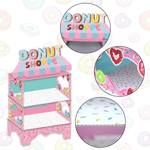 KALEFO Donut Birthday Party Decorations Stand for Dessert Table Decoration Supplies Favors Cupcake Baby Shower Decor - Image 3