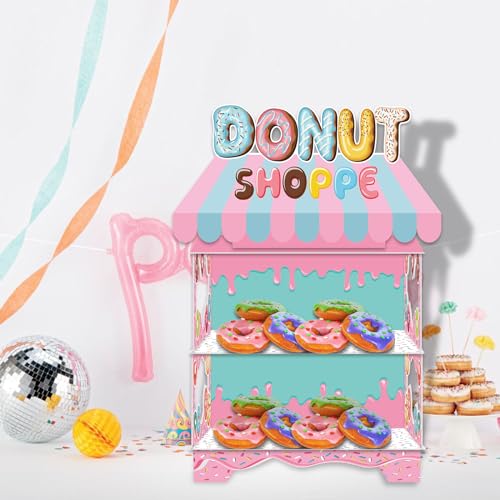 KALEFO Donut Birthday Party Decorations Stand for Dessert Table Decoration Supplies Favors Cupcake Baby Shower Decor - Image 4