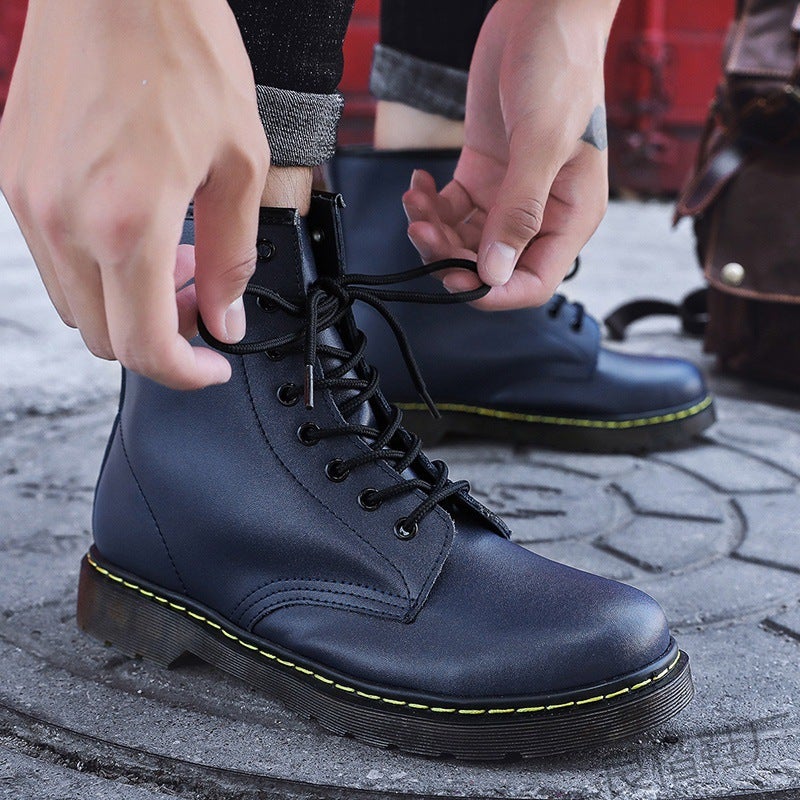 Jinjiang Factory 2023 Autumn New High-Top Martin Boots Men'S Plus Size British Style Couple Boots Casual Round Toe Fashion - Image 4