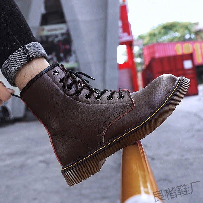 Jinjiang Factory 2023 Autumn New High-Top Martin Boots Men'S Plus Size British Style Couple Boots Casual Round Toe Fashion - Image 5