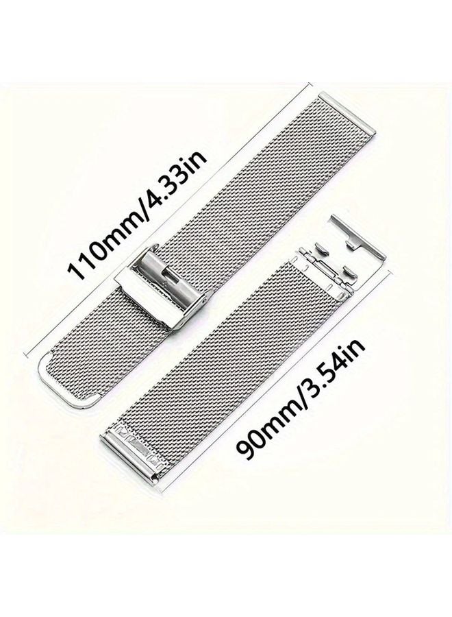 2pcs TPU Case and 2pcs Stainless Steel Band for Galaxy Watch 7 44mm Silvery Black - Image 3