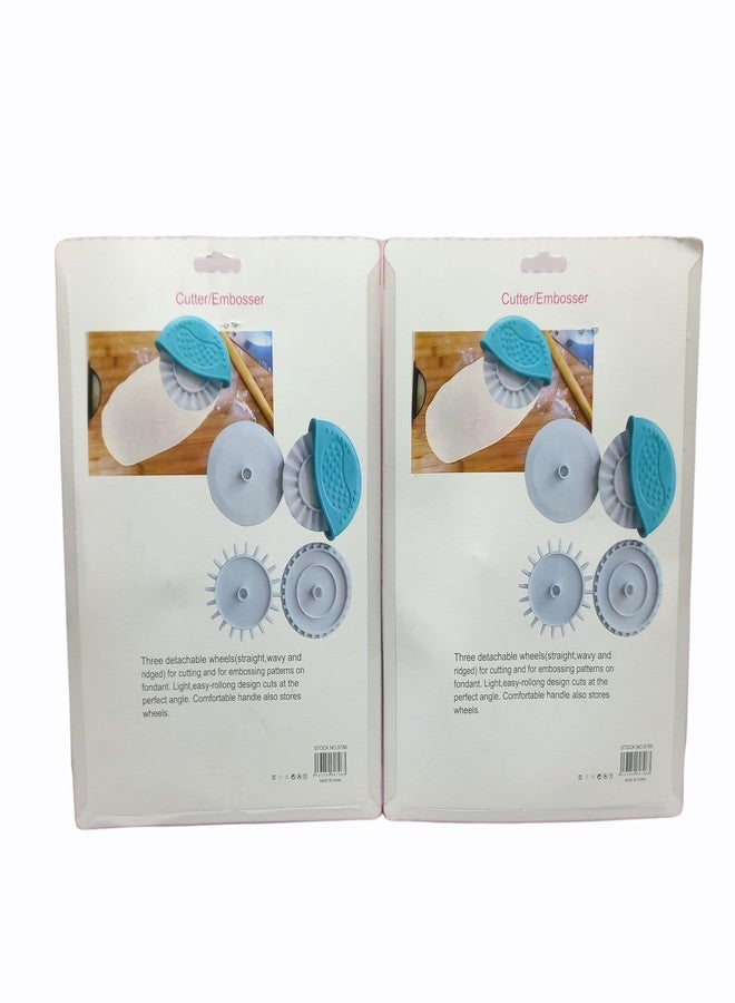 Folca® 4 Pcs Plastic Cutter, Fondant Cake Cookie Cutter Mould Decorating Tools, Set of 2. - Image 2