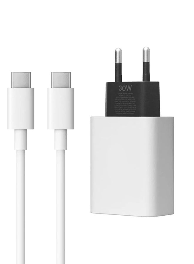 CATANES 30W USB-C Super Fast Charger 2 Pins Charger and Cable Compatible with USB-C Devices Fast Charging Phone Charger USB-C to USB C Sync Charge Cable Included  - Image 2