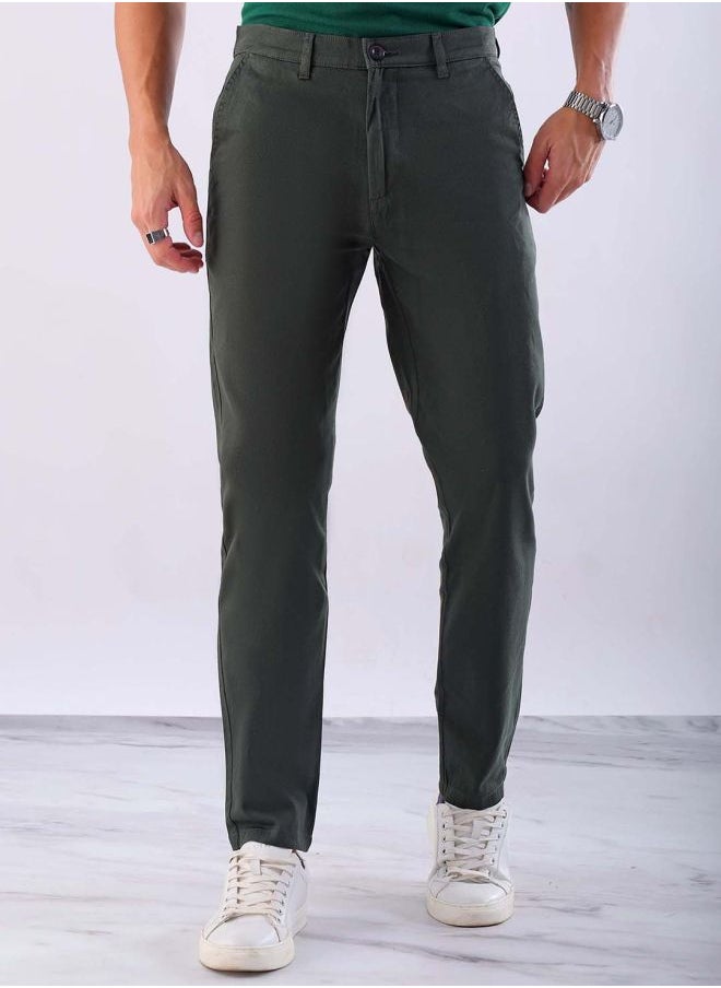 HARDSODA Men Slim Fit Solid Mid-Rise Chinos  - Image 1