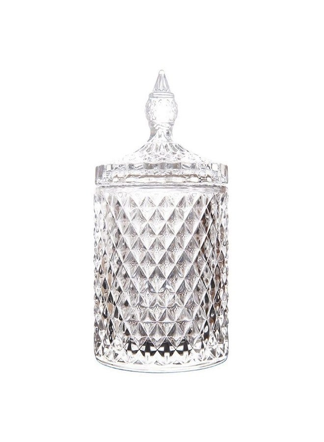 اس واي بي ال برطمان زجاجي كريستالي من سيبل، سعة 300 مل (10 أونصة)، مع غطاء، يُستخدم أيضًا كمرطبان للبسكويت، أو علبة مجوهرات، أو علب للبوفيه والبسكويت، لتخزين البسكويت والسكر في خزانة المطبخ. - Image 1