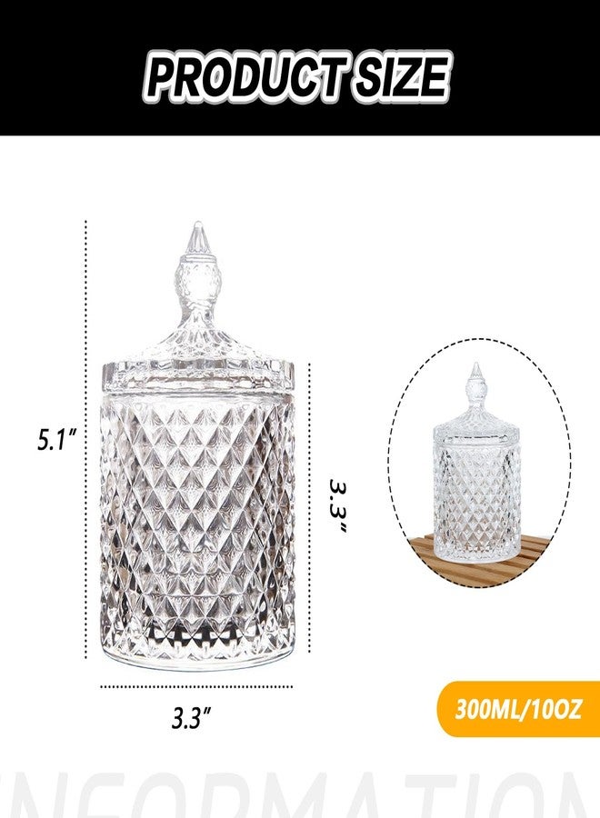 اس واي بي ال برطمان زجاجي كريستالي من سيبل، سعة 300 مل (10 أونصة)، مع غطاء، يُستخدم أيضًا كمرطبان للبسكويت، أو علبة مجوهرات، أو علب للبوفيه والبسكويت، لتخزين البسكويت والسكر في خزانة المطبخ. - Image 2