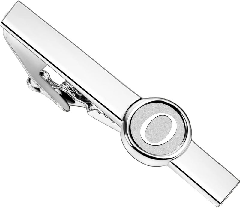 AMITER 26 Letters Tie Clip and Cufflinks for Men, Initial Tie Bar & Cuff Links Set Necktie Clip for Business, Wedding, Anniversary - Image 1