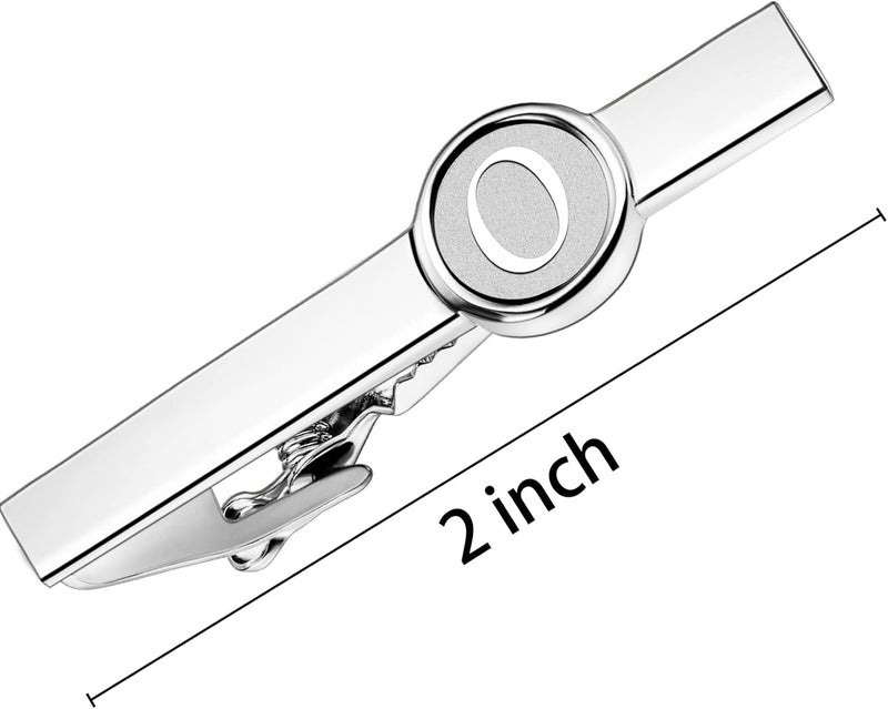 AMITER 26 Letters Tie Clip and Cufflinks for Men, Initial Tie Bar & Cuff Links Set Necktie Clip for Business, Wedding, Anniversary - Image 3