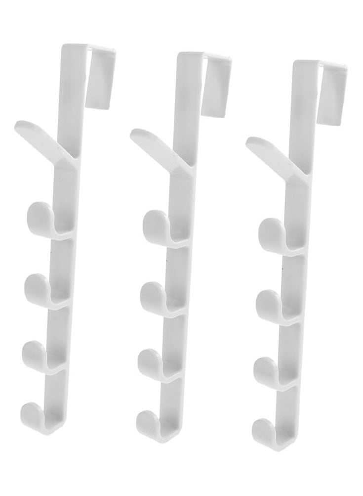 3Pcs Over the Door Hooks Multifunctional Section Door  Hooks No Trace Coat Hangers for Entryway Bathroom and Closet Storage  - Image 1