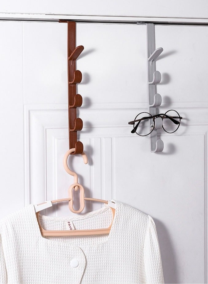 3Pcs Over the Door Hooks Multifunctional Section Door  Hooks No Trace Coat Hangers for Entryway Bathroom and Closet Storage  - Image 4