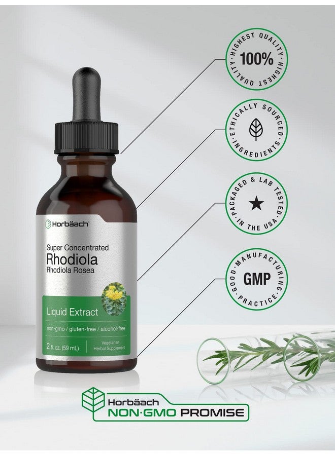 Horbäach Rhodiola Rosea Supplement Tincture | 2 fl oz | Alcohol Free Extract | Super Concentrated Root Liquid | Vegetarian, Non-GMO, Gluten Free - Image 5